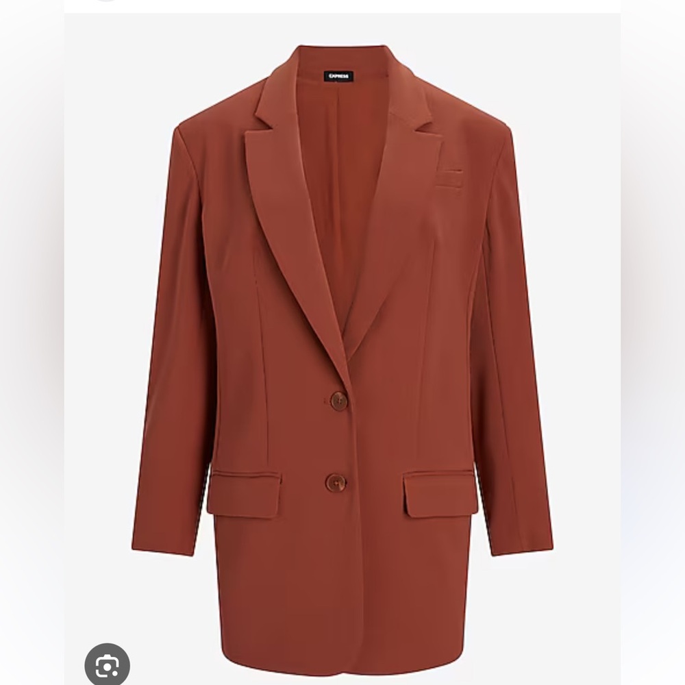 Express Women's Oversized Boyfriend Blazer - Rust